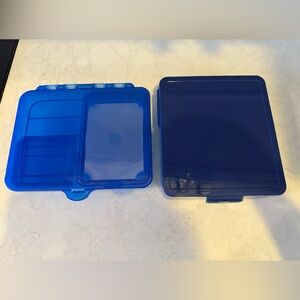 Pottery Barn Kids Navy Blue Bento and Nuk Blue Bento Lunchbox